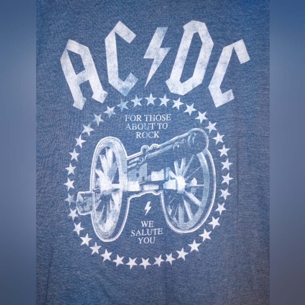 🔴 LAST CHANCE AC/DC Blue T-shirt "For Those About to Rock"